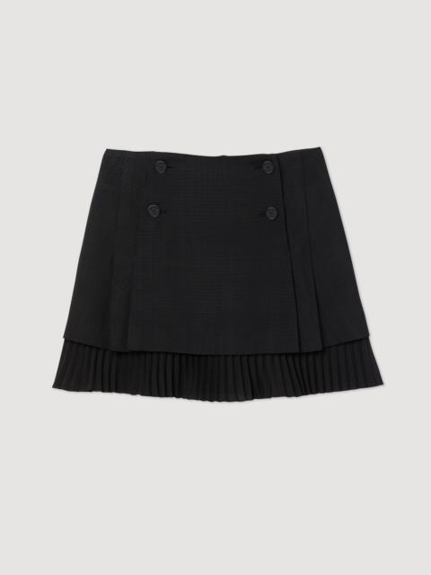 Sandro Short skirt with pleated effect