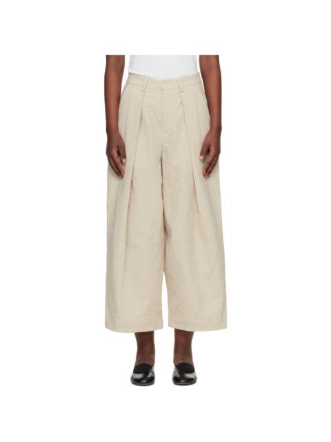 YMC Beige Deadbeat Trousers