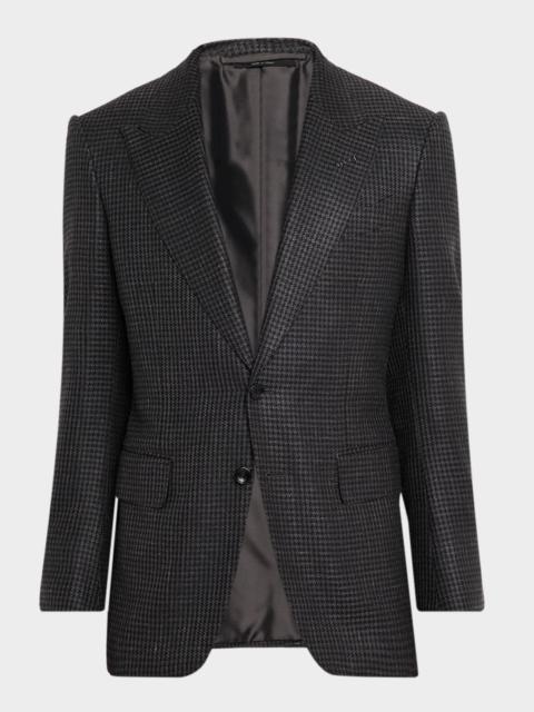 TOM FORD Men's Shelton Herringbone Pied de Poule Single-Breasted Sport Coat