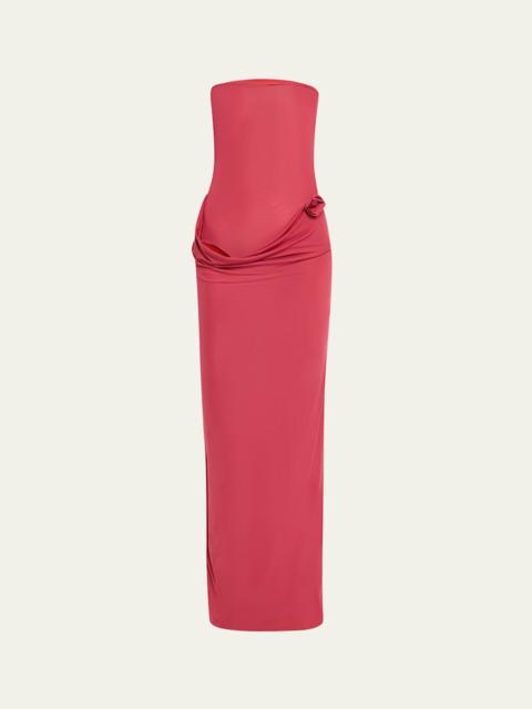 MAYGEL CORONEL Campano Strapless Maxi Dress