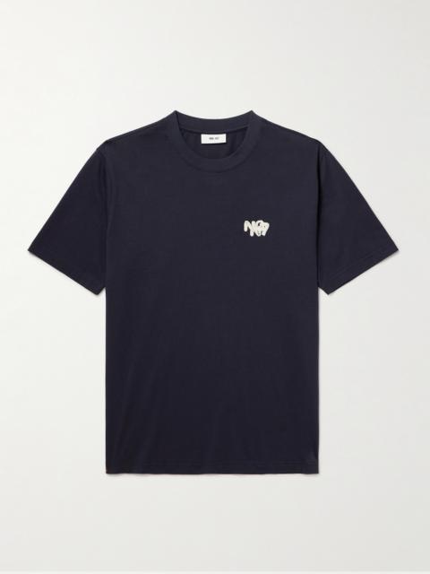 NN07 Adam App 3209 Logo-Appliquéd Pima Cotton-Jersey T-Shirt