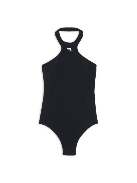 BALENCIAGA Women's Sporty B Swimsuit in Black