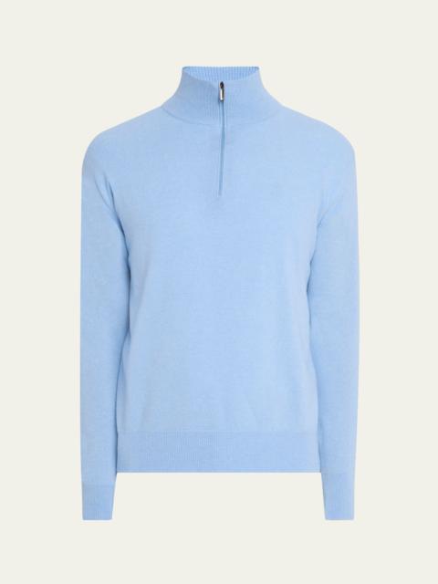 massimo alba Men's Cashmere Half-Zip Sweater