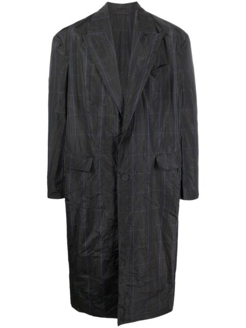 Prince of Wales check trench coat