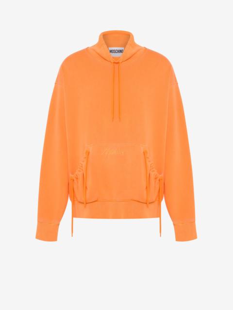 Moschino LOGO SIGNATURE FADED COTTON SWEATSHIRT