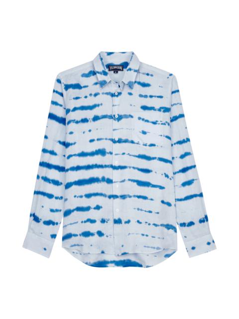 Vilebrequin Men Linen Shirt Rayures Tie & Dye