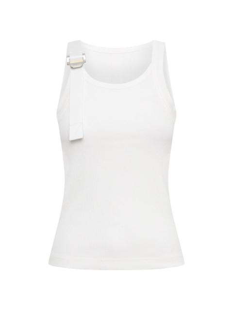 Dion Lee buckle-detail fine-ribbed tank top