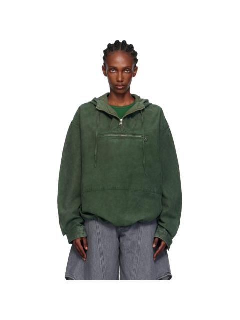 JW Anderson Green Garment Dye Anorak