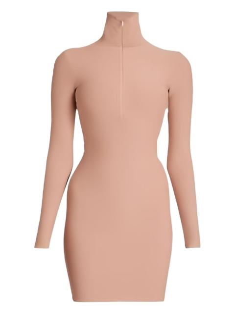 Alaïa half-zip fastening mini dress