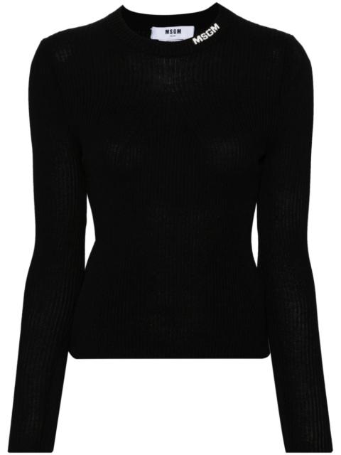 MSGM intarsia-logo sweater