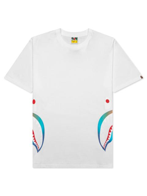 GRADATION SIDE SHARK TEE - WHITE