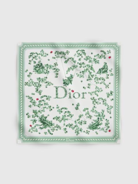 Dior Toile de Jouy Clover 90 Square Scarf