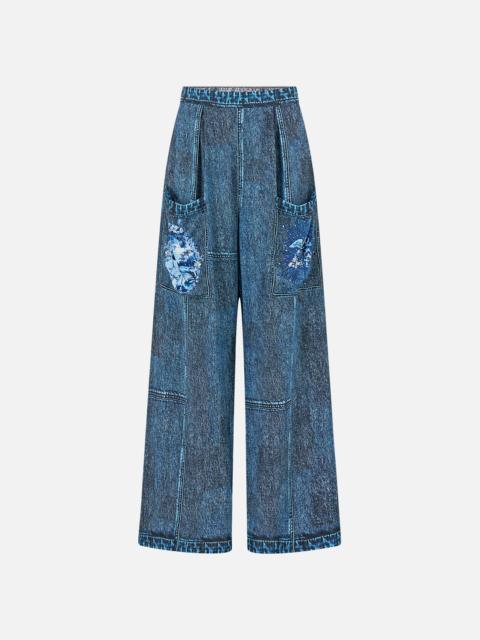 CAMILLA WIDE LEG TROUSER WITH FRONT POCKETS THE PORCELAIN PARLOUR