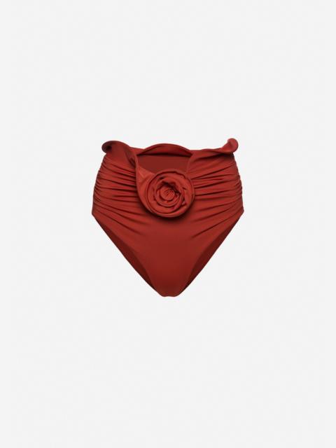 MAGDA BUTRYM Sculpted waist swim bottom in orange