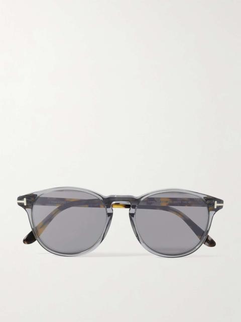 Lewis Round-Frame Tortoiseshell Acetate Sunglasses