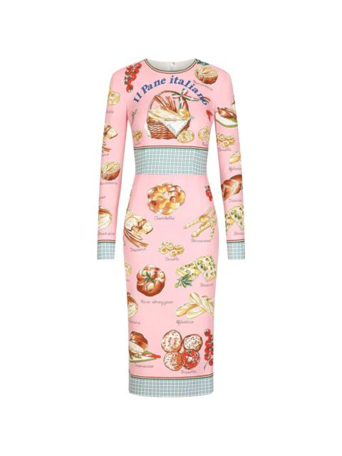 Dolce & Gabbana graphic-print midi dress