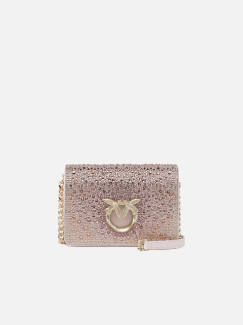 PINKO PINKO GALLERIA FULL-RHINESTONE MINI LOVE BAG CLICK