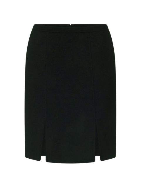 Loulou de Saison Judy double-slit wool midi straight skirt
