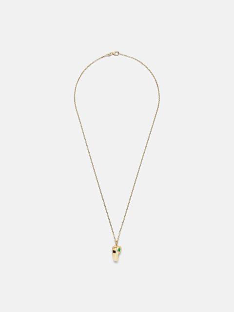 ANITA KO 18kt gold pendant necklace with emeralds