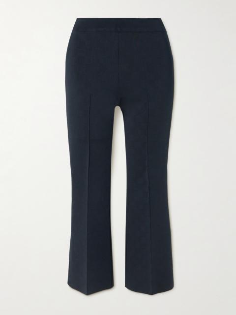 HIGH SPORT Nsfw Checked Jacquard-knit Flared Pants