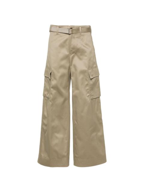 sacai belted cargo trousers