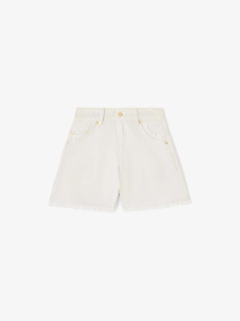 GANNI SHORTS IN WHITE DENIM