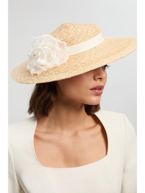 KAREN MILLEN Net Natural Flower Detail Fascinator