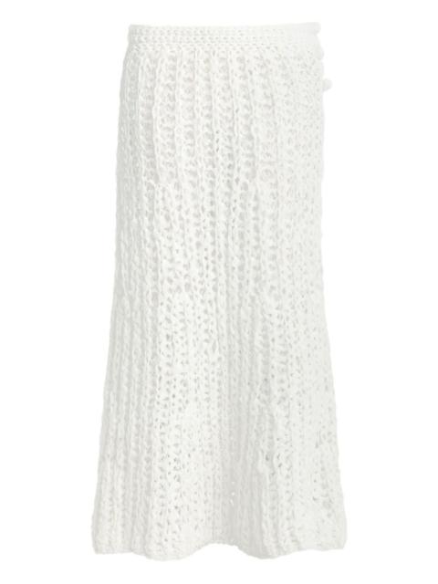 KHAITE Iori open-knit skirt