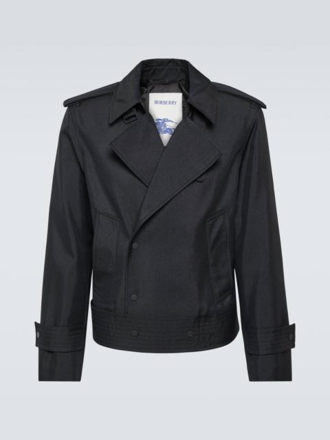 Burberry Cropped silk-blend trench coat