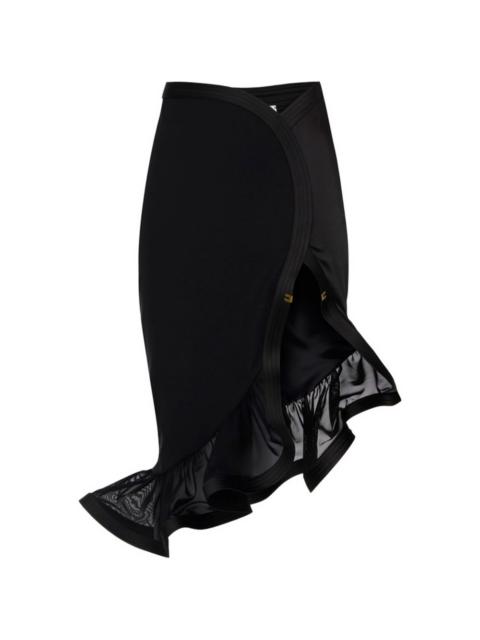 ELISABETTA FRANCHI ruffled-detail wrap midi skirt