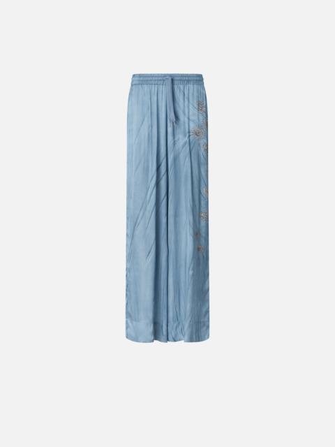 PINKO FLUID TROUSERS WITH PLACED JEWEL PRINT