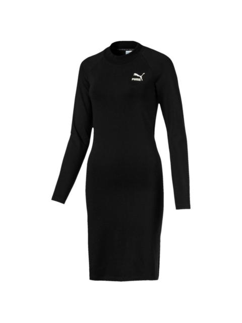 PUMA long-sleeve cutout midi dress