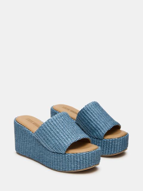 STEVE MADDEN JETTY BLUE RAFFIA