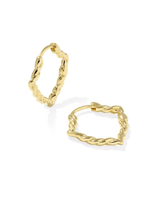 KENDRA SCOTT Alex Twist 18k Gold Vermeil Huggie Earrings