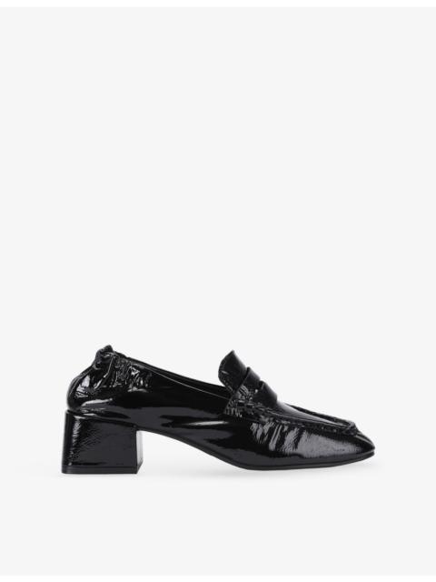STEVE MADDEN Estee Heeled Patent-Leather Loafers