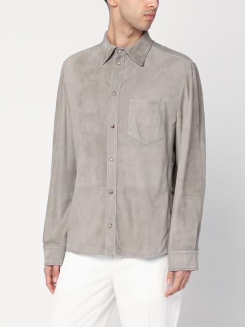 Brunello Cucinelli Khaki leather shirt