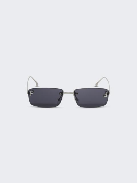 FENDI Fendi First Crystal Sunglasses Shiny Light Ruthenium