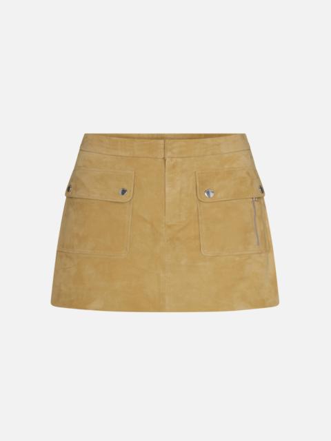 FRAME The Suede Safari Skirt