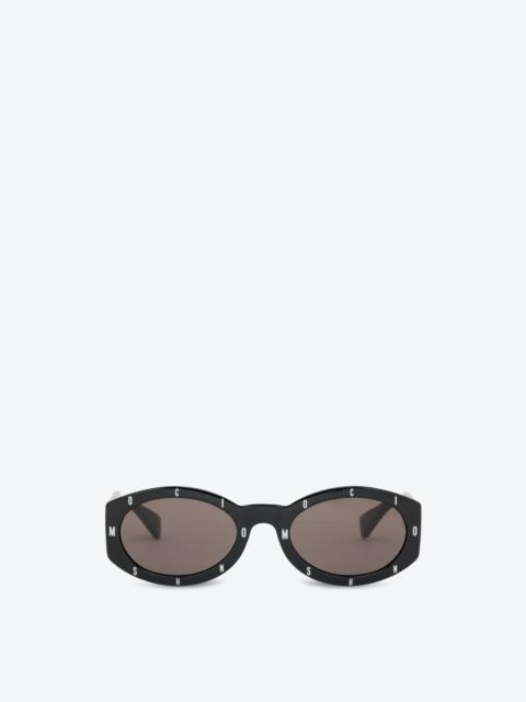 Moschino METAL LOGO LETTERS BLACK SUNGLASSES