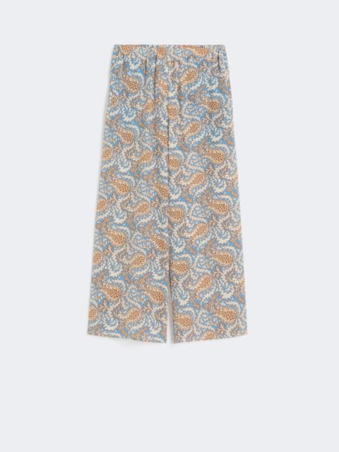 WEEKEND Max Mara Printed crêpe de Chine trousers - LIGHT BLUE