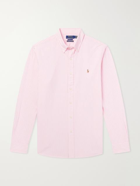 Polo Ralph Lauren Button-Down Collar Logo-Embroidered Cotton Shirt