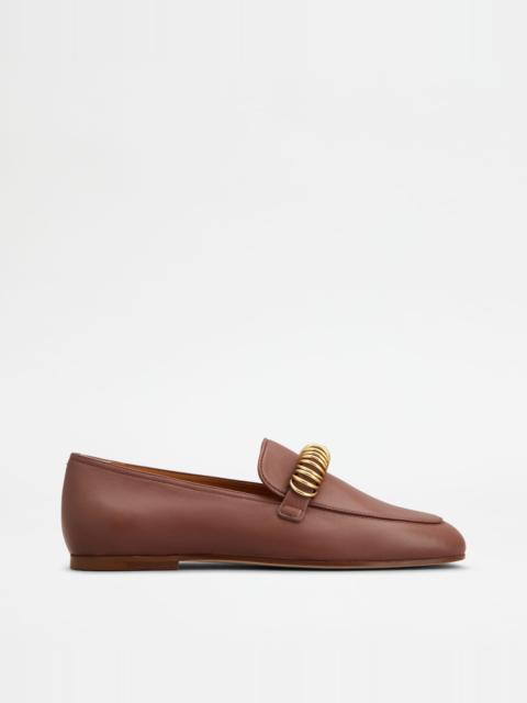 Tod's LOAFERS IN LEATHER - RED