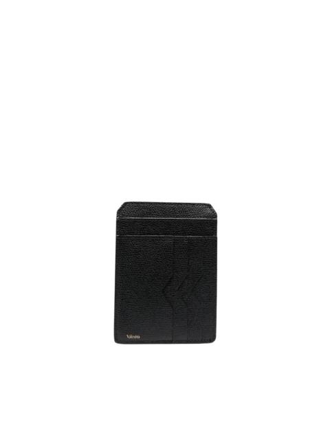 Valextra logo-print leather cardholder