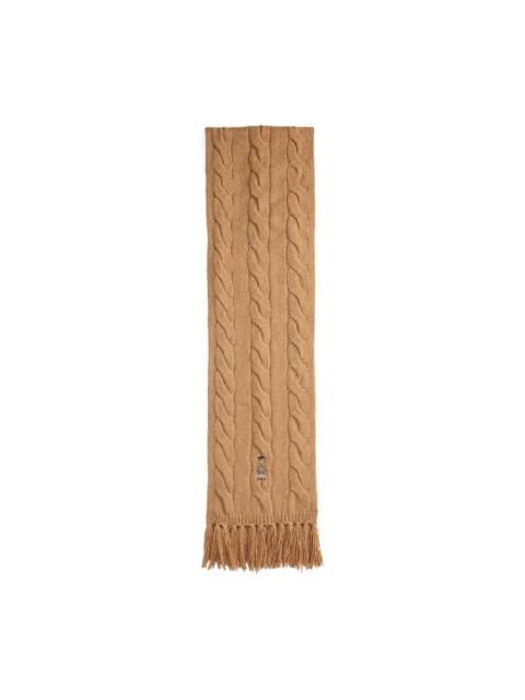Polo Ralph Lauren cable-knit fringed scarf