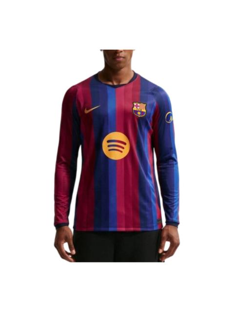 Nike Nike x F.C. Barcelona 2026/27 Stadium Home Dri-FIT Replica T-Shirt 'Deep Garnet Blue Void Mineral Ye