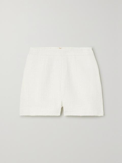 L'AGENCE Ashton Bouclé Straight-leg Shorts