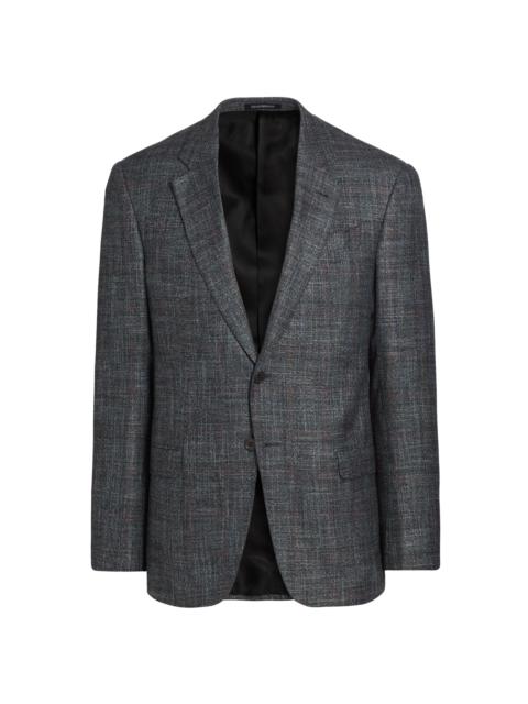 EMPORIO ARMANI Men's Textured Wool-Blend Sport Coat - Grey