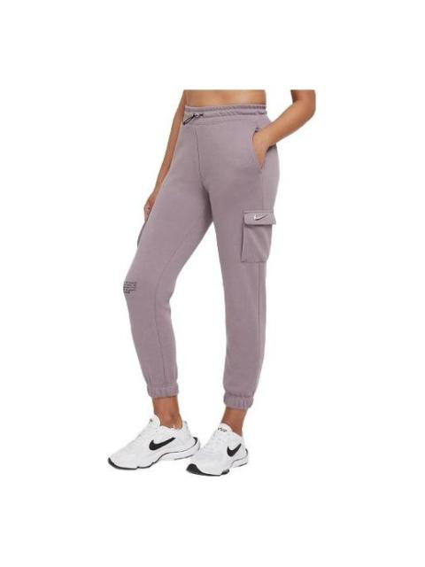 Nike (WMNS) Nike Sportswear Swoosh Slim Fit Bundle Feet Sports Pants/Trousers/Joggers Smoke Purple CZ8906