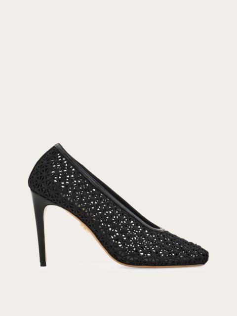 FERRAGAMO Macramé pump