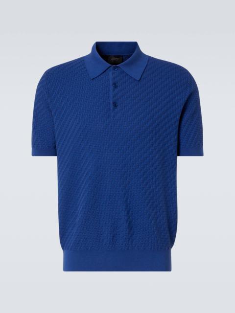 Brioni Cotton, silk, and cashmere polo shirt
